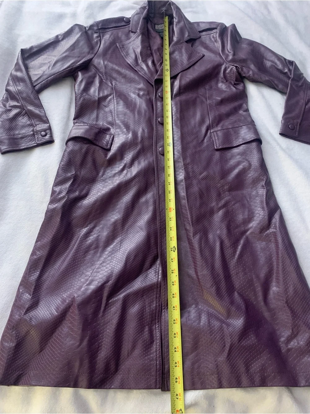Suicide Squad Premium Adult Purple Joker Jacket Long Full Length Costume Size L